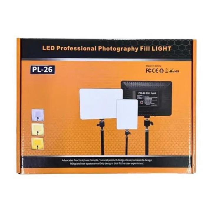 LED Photography Fill Light PL-26 for Photo and Videography