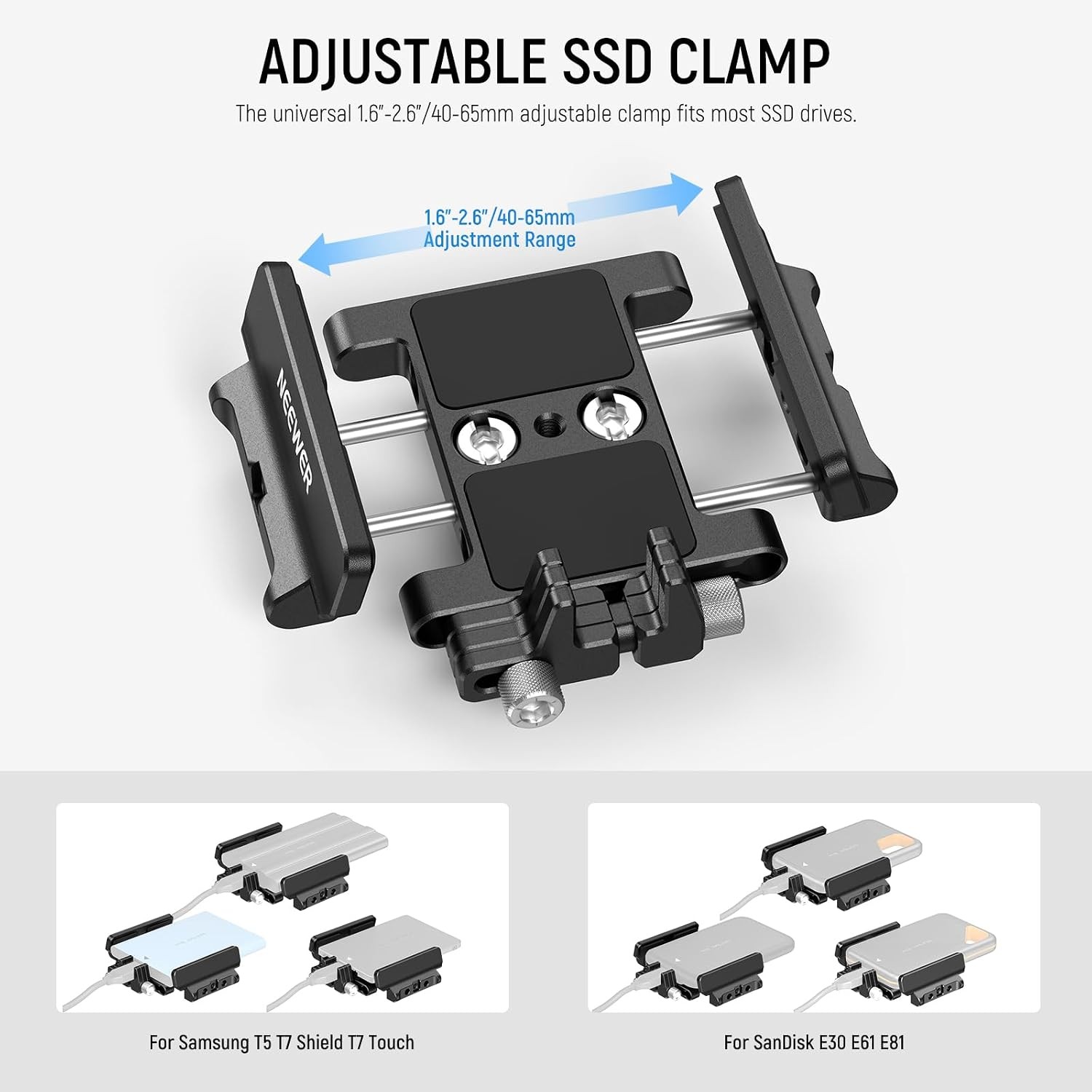 Mount Bracket SSD Holder with Cold Shoe
