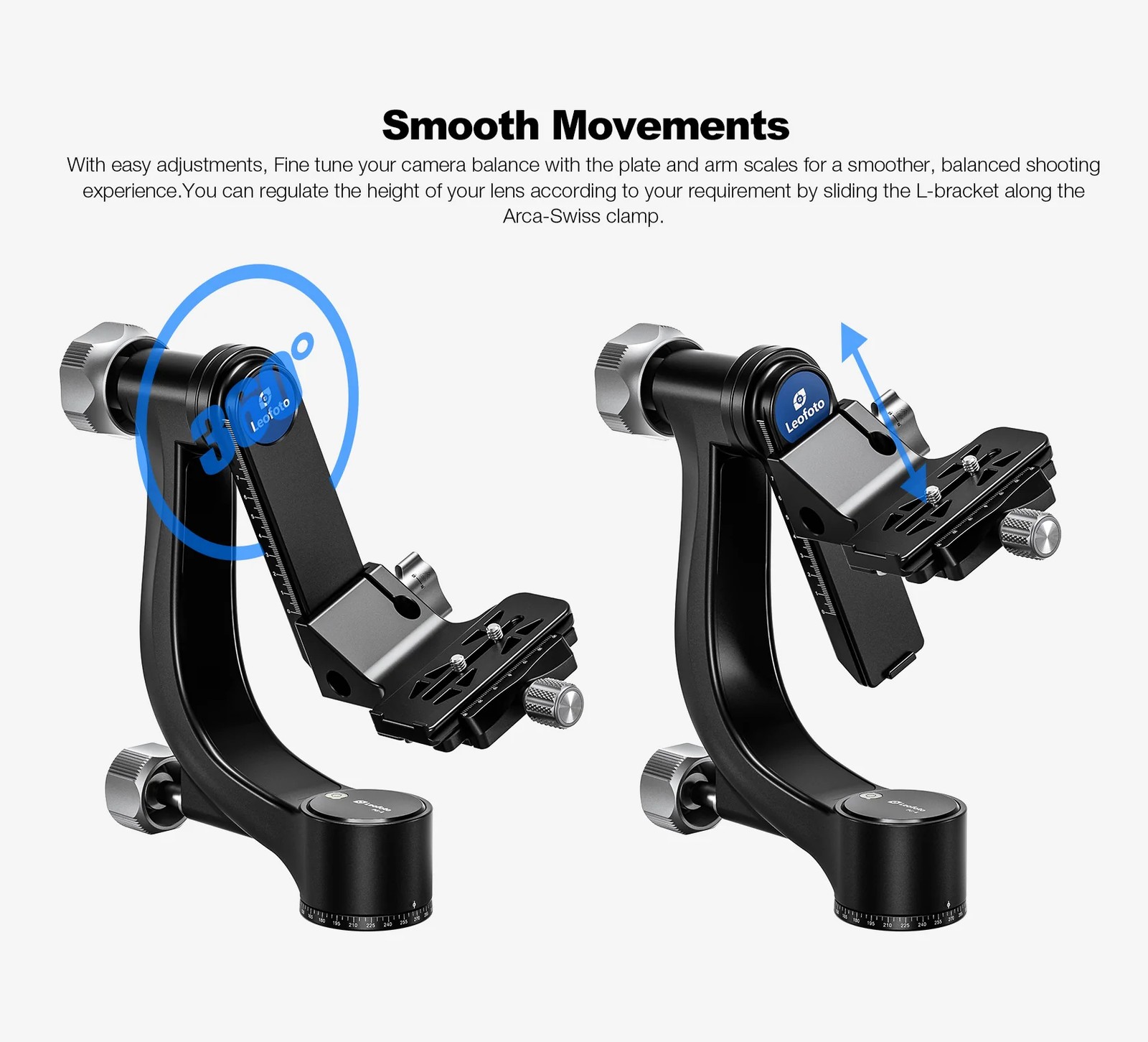 Leofoto PG-4 Heavy-Duty Gimbal Head Tripod Head for shooting