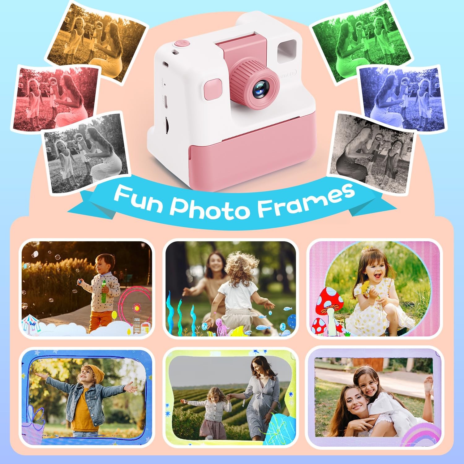 Instant Print, Christmas Birthday Gifts for Girl Boys 3-12 Years Old, FHD Sel…