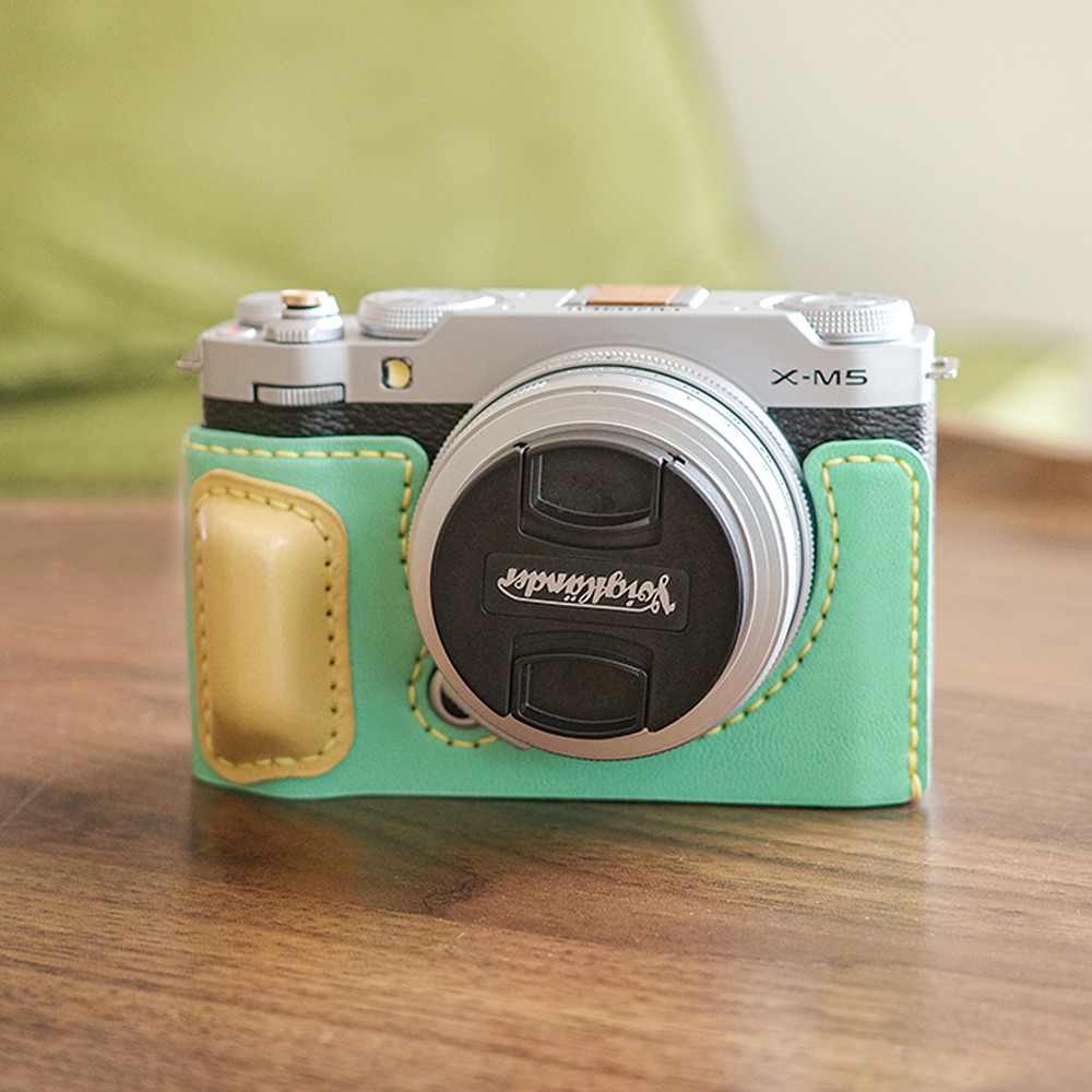 Genuine Leather Camera Half Case Handle Cover Protect Suitable For Fujifilm X-M5
