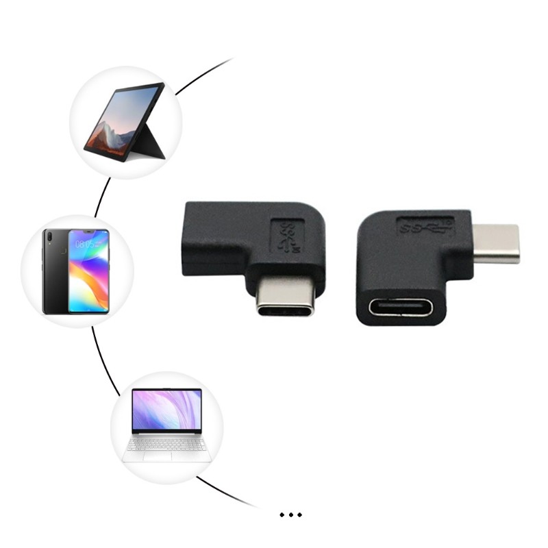 USB3.1 for M/F Right Angle 90 Degree USB Charging Type-C Male to Female Adapter