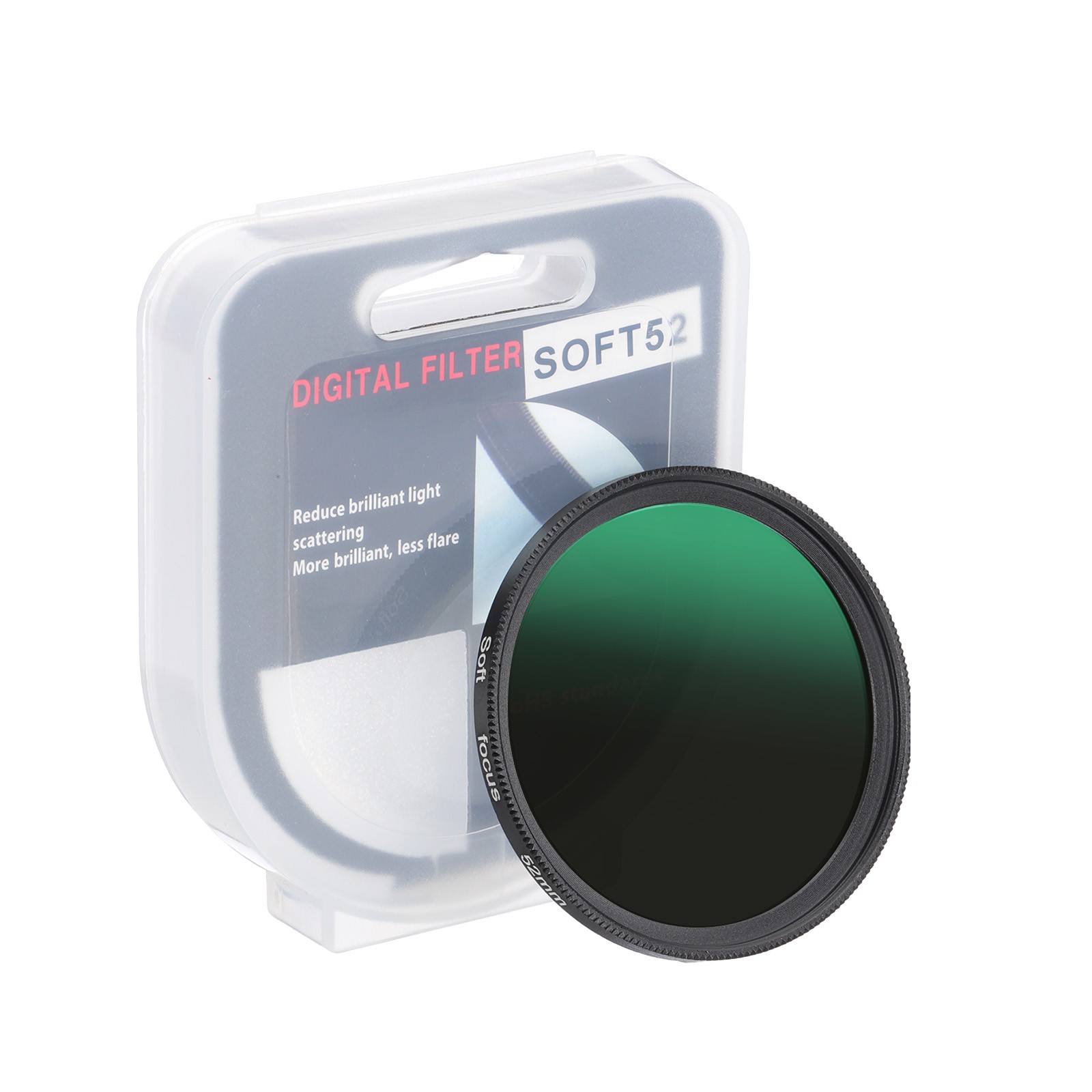 52mm Mist Filter Soft Diffusion Filter Fog Effect Camera Lens Black