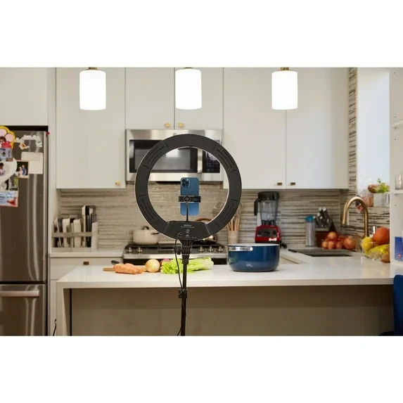 Vivitar 18″ LED RGB Ring Light with Tripod, Phone Holder USB Charging Ports, and