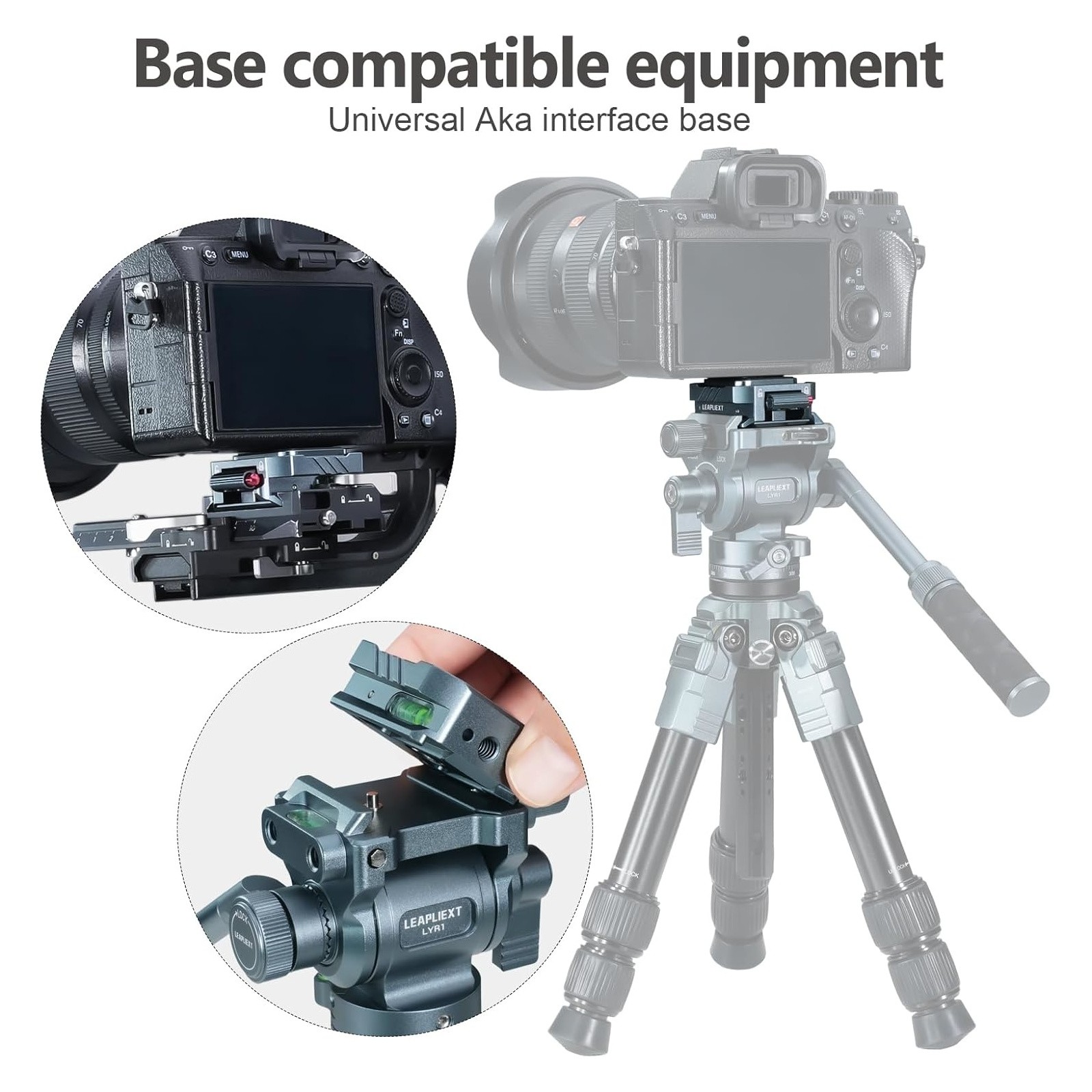2 in 1 Aluminum Tripod Head Quick Release Plate Clip for DSLR Camera DV Arca US