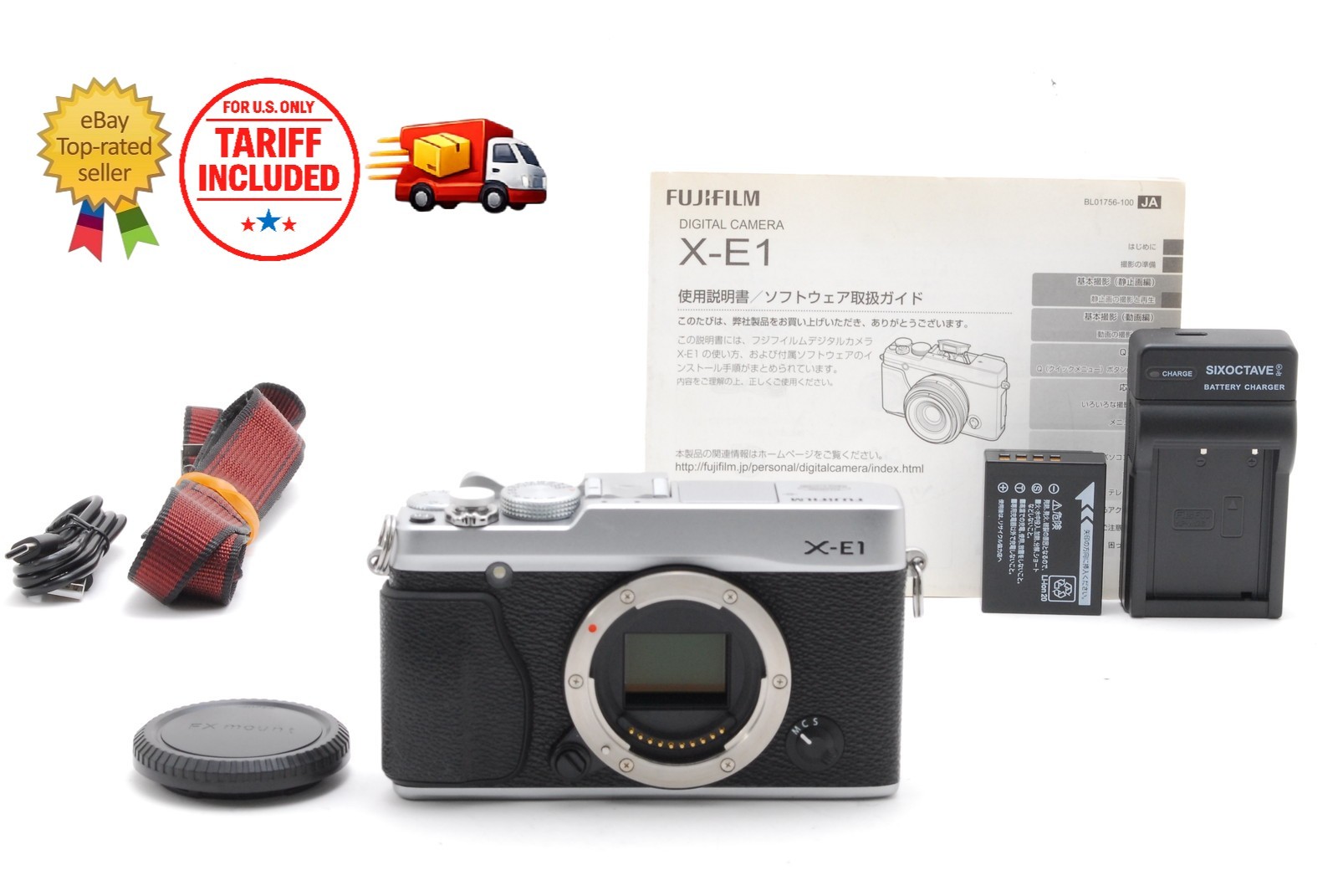 [TOP MINT] Fujifilm Fuji X-E1 16.3MP Digital Mirrorless Camera body Silver JAPAN