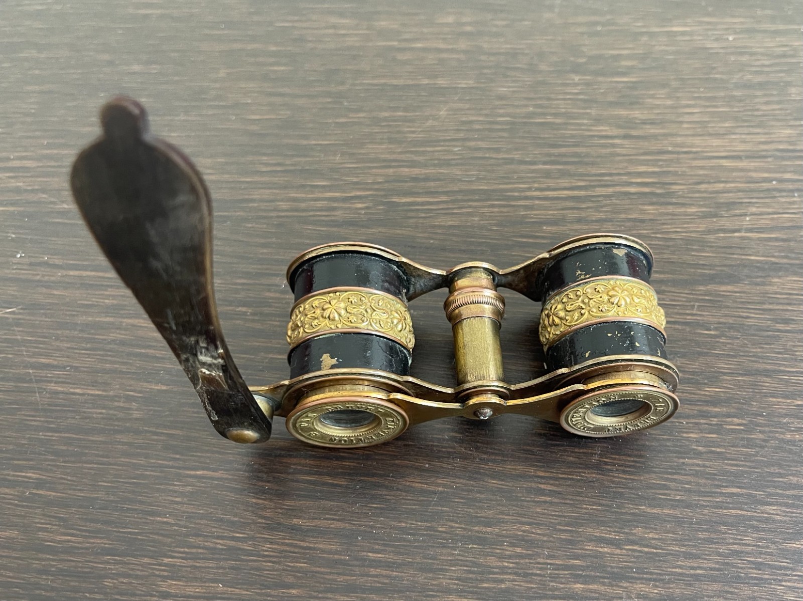Antique FAR BREVET Opera Glasses, Brass and Gilt, France, 19th Century
