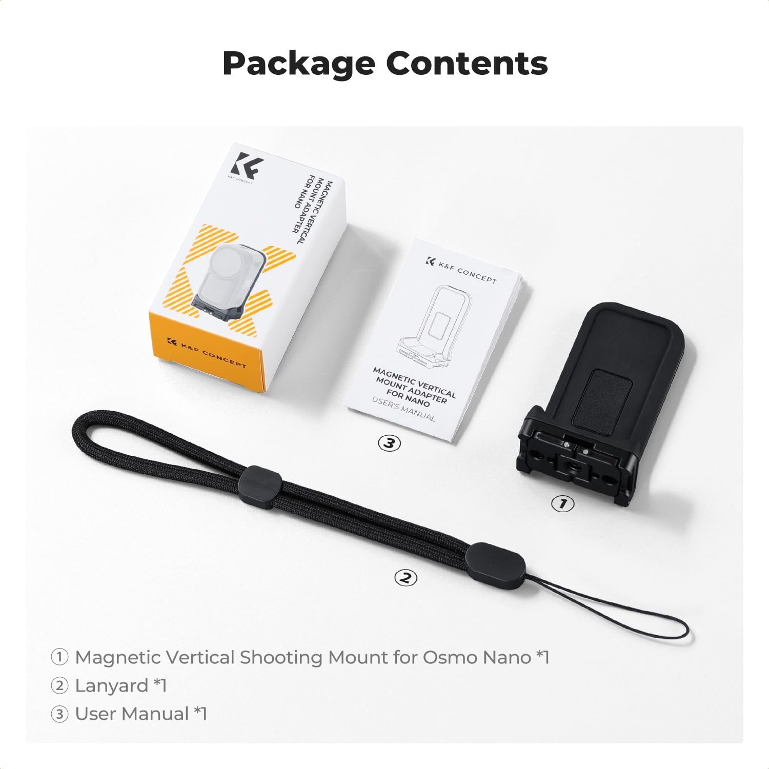 K&F CONCEPT Magnetic Vertical Shoot Adapter for DJI Osmo Nano/Xtra Atto Vlogging