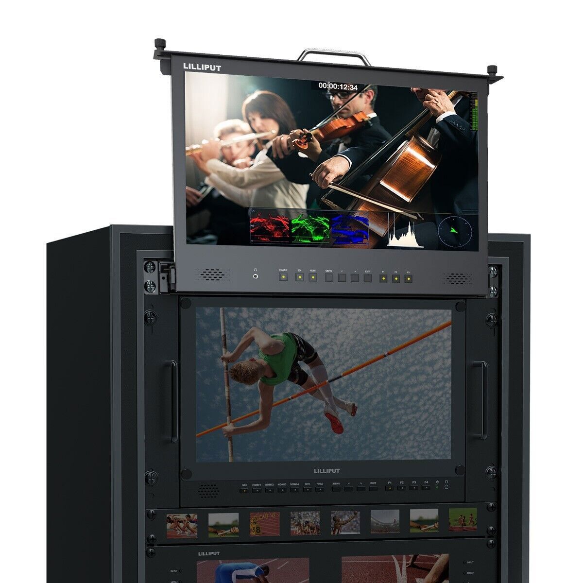 LILLIPUT RM-1731S 3G-SDI HDMI 17.3″ Broadcast Rackmount Monitor Remote Control