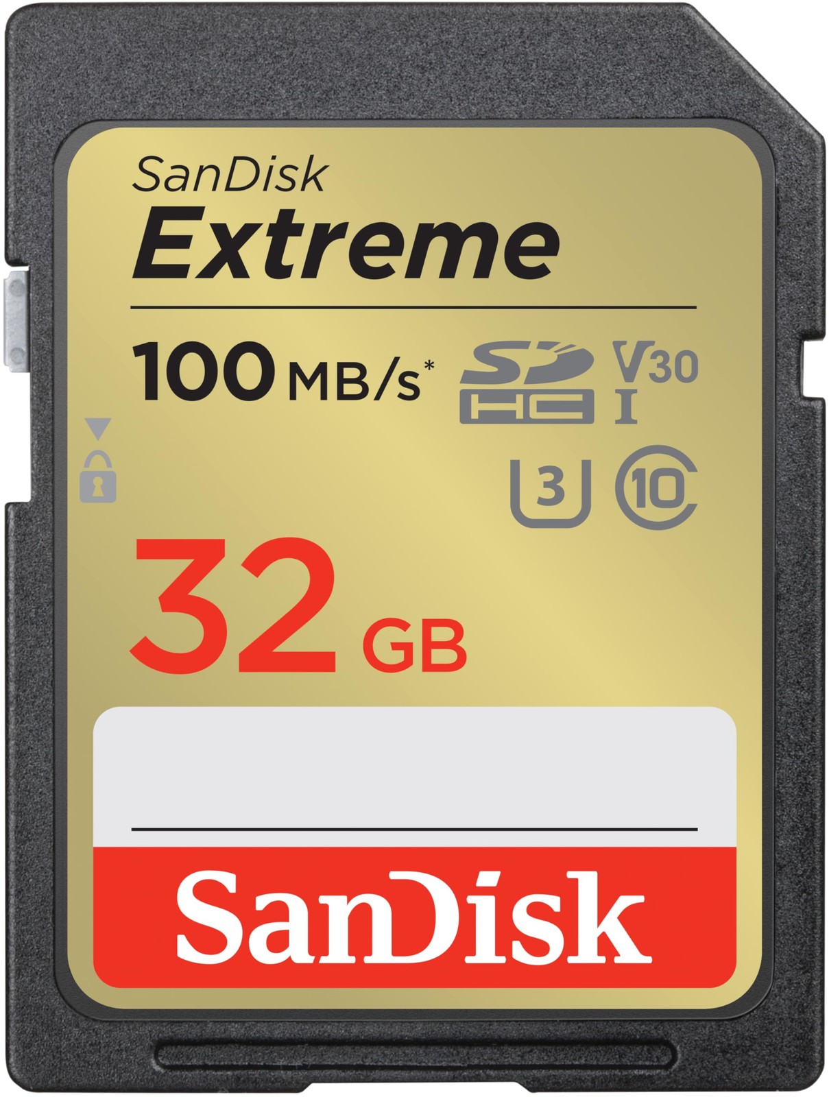 SanDisk 32GB Extreme SDHC card, up to 100 MB/s UHS-I Class 10, U3, V (UK IMPORT)