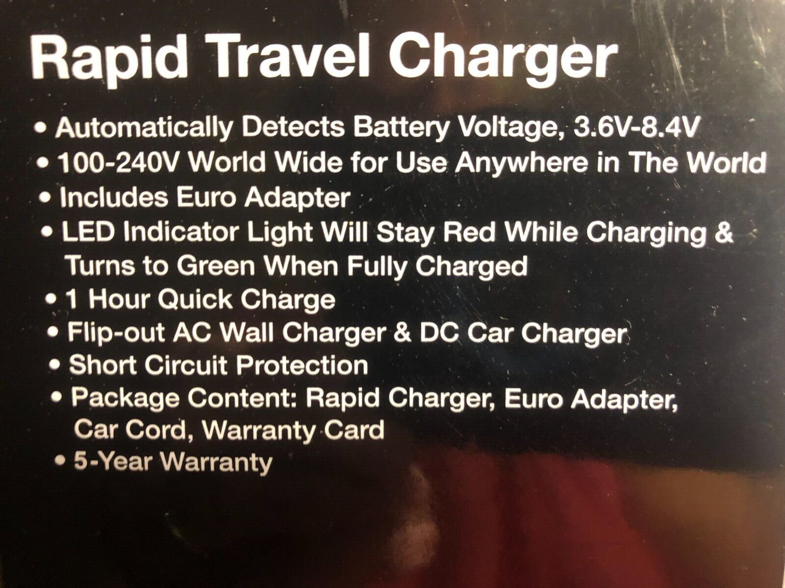 Vivitar Rapid Travel Charger QC-600, 100-240V, Worldwide + Euro Adapter, Sealed!