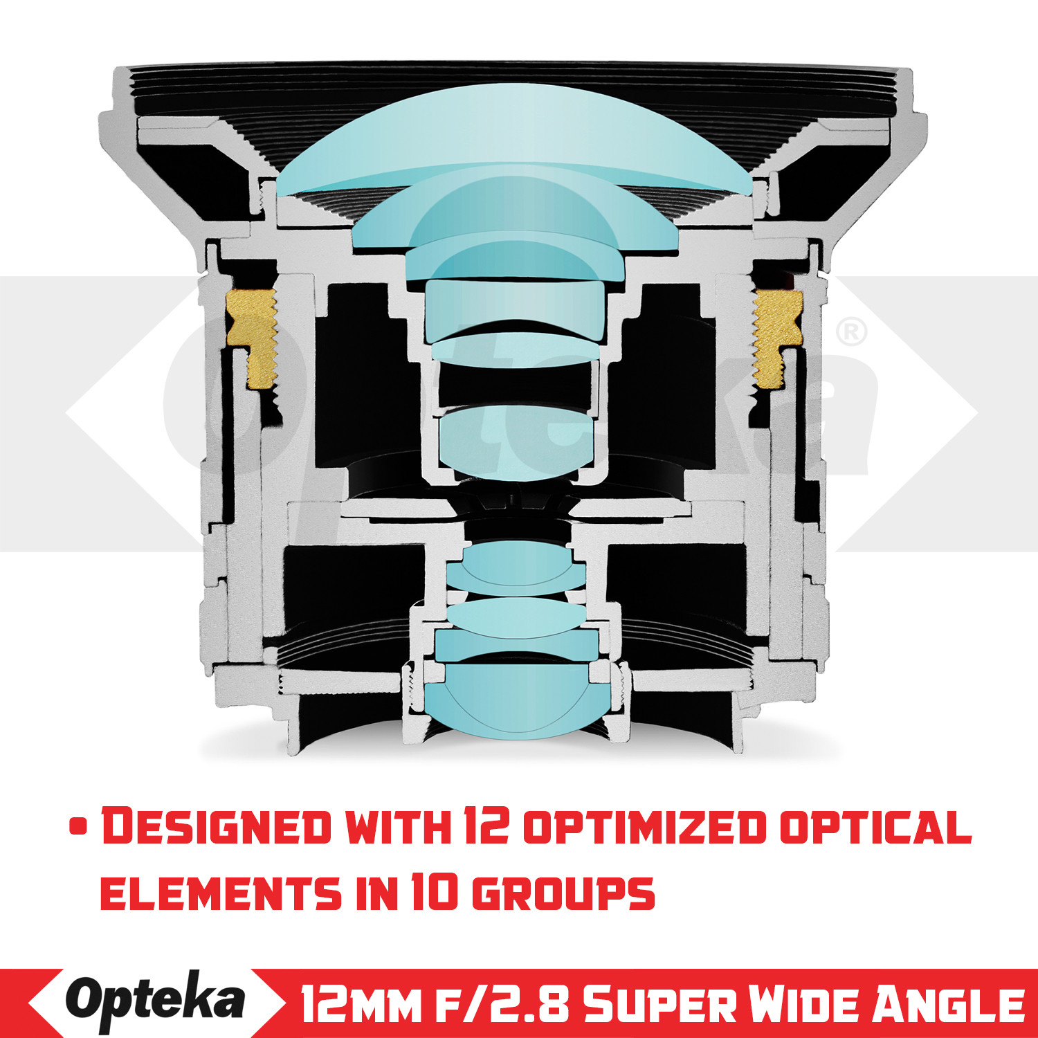 Opteka 12mm f/2.8 Lens for Panasonic GH5 GH4 GX85 GF8 GF7 GX850 GX8 G85 G9 G7