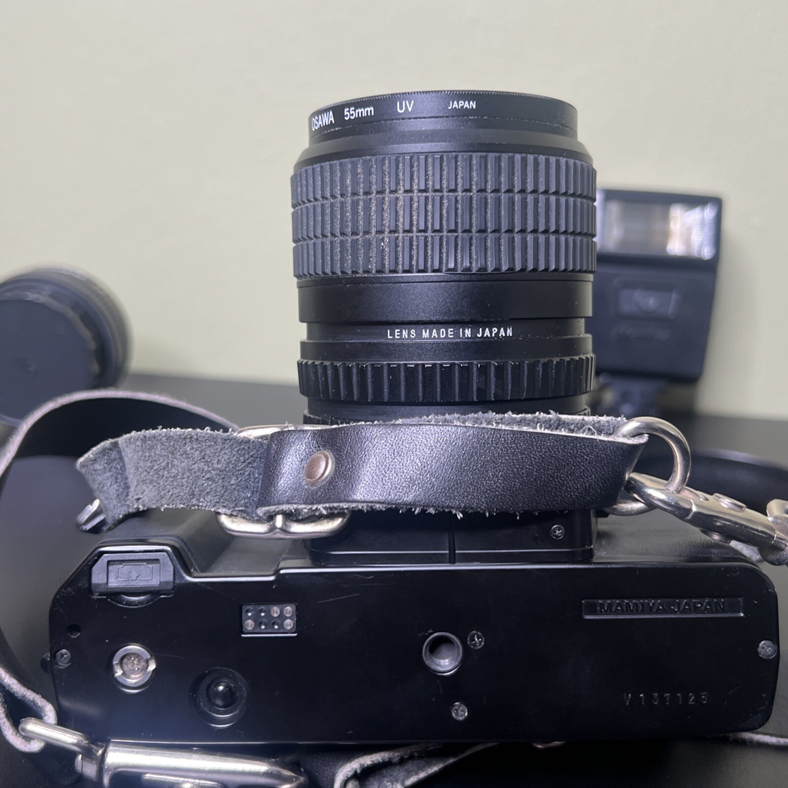 Mamiya ZM Quartz Camera Tested Works Osawa Mark 2 Lens Flash READ DESCRIPTION