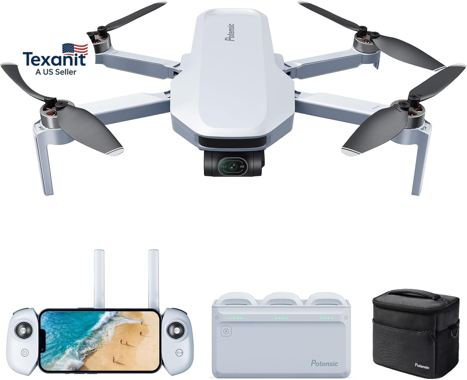 ATOM 3-Axis Gimbal 4K GPS Drone, under 249G, 96 Mins Flight, Max 6KM Transmissio