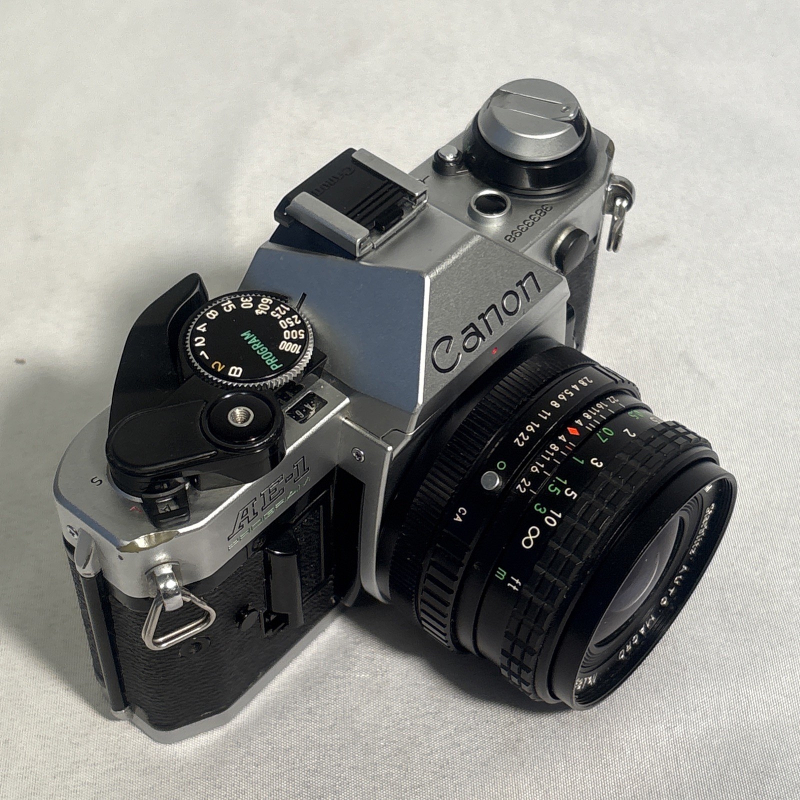 Canon AE-1 Program 35mm Film 28mm f/2.8 Starblitz Lens TESTED No Squeak READ