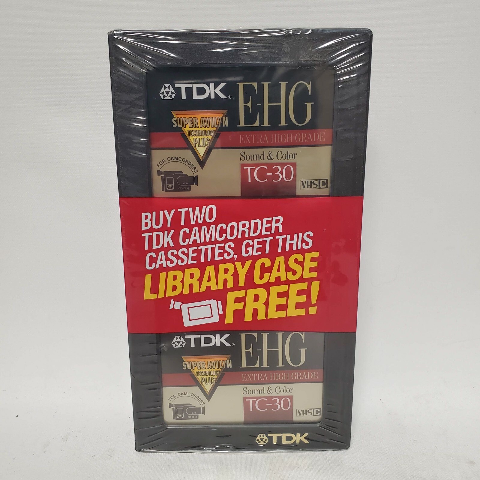 2 TDK VHS-C HG Ultimate 40 Camcorder Tape VHS-C Brand New sealed and Case