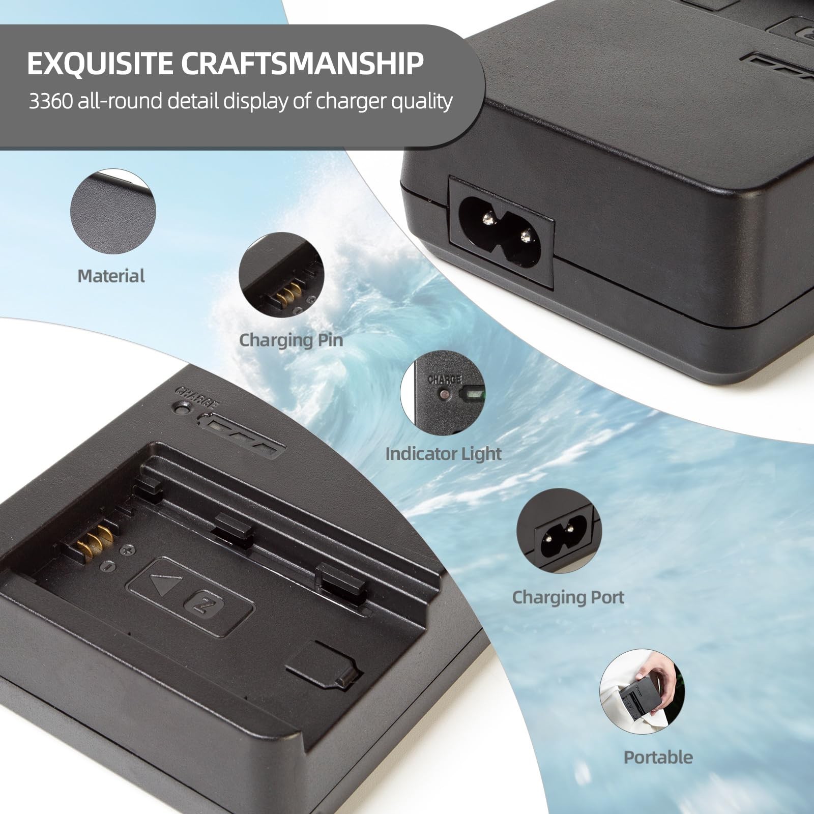 NP-FZ100 Battery Charger for Sony A7IV A7C A7R IV FX3 FX30 A6700