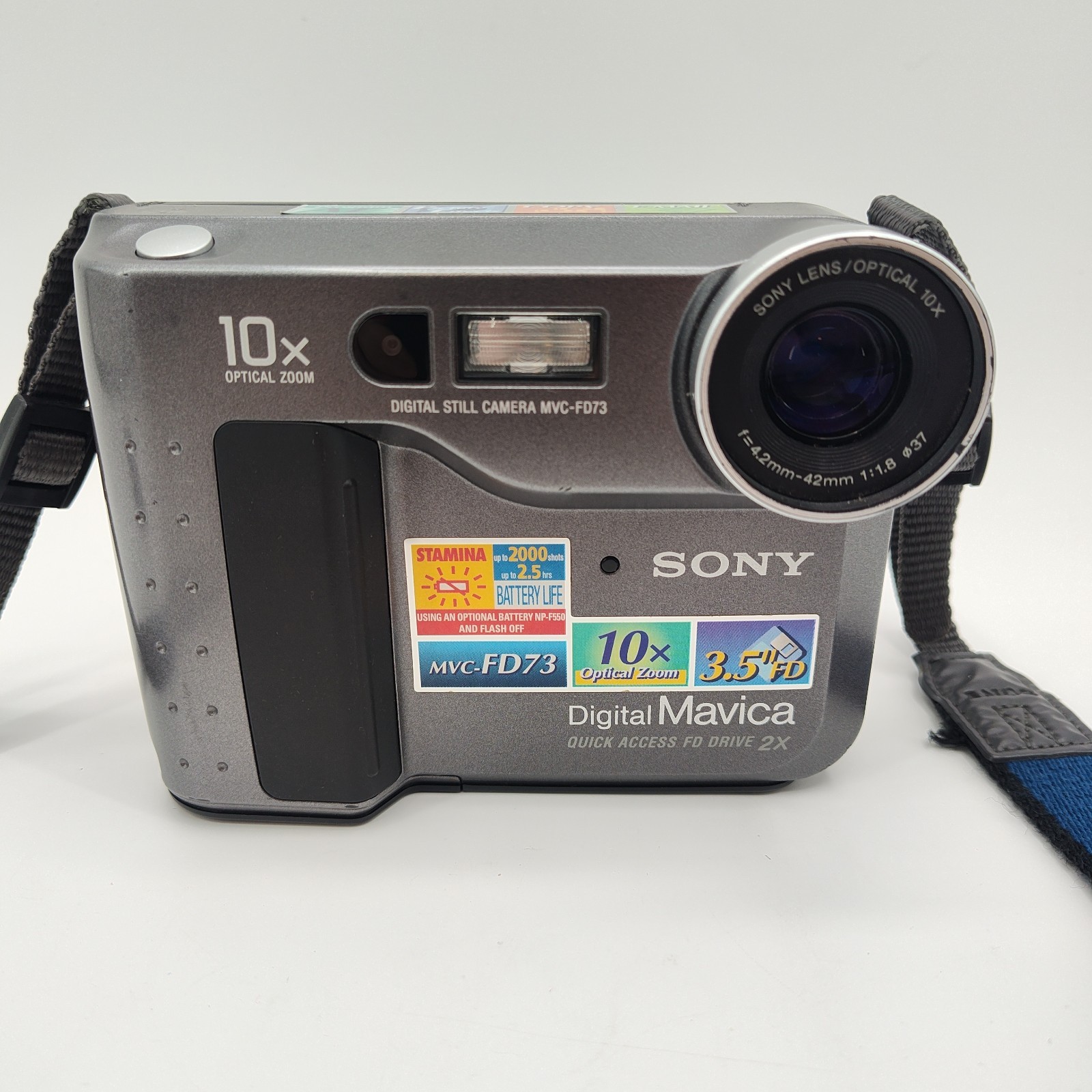 Sony Mavica MVC-FD73 0.4MP Digital Camera w/Battery 10x Optical Zoom – UNTESTED