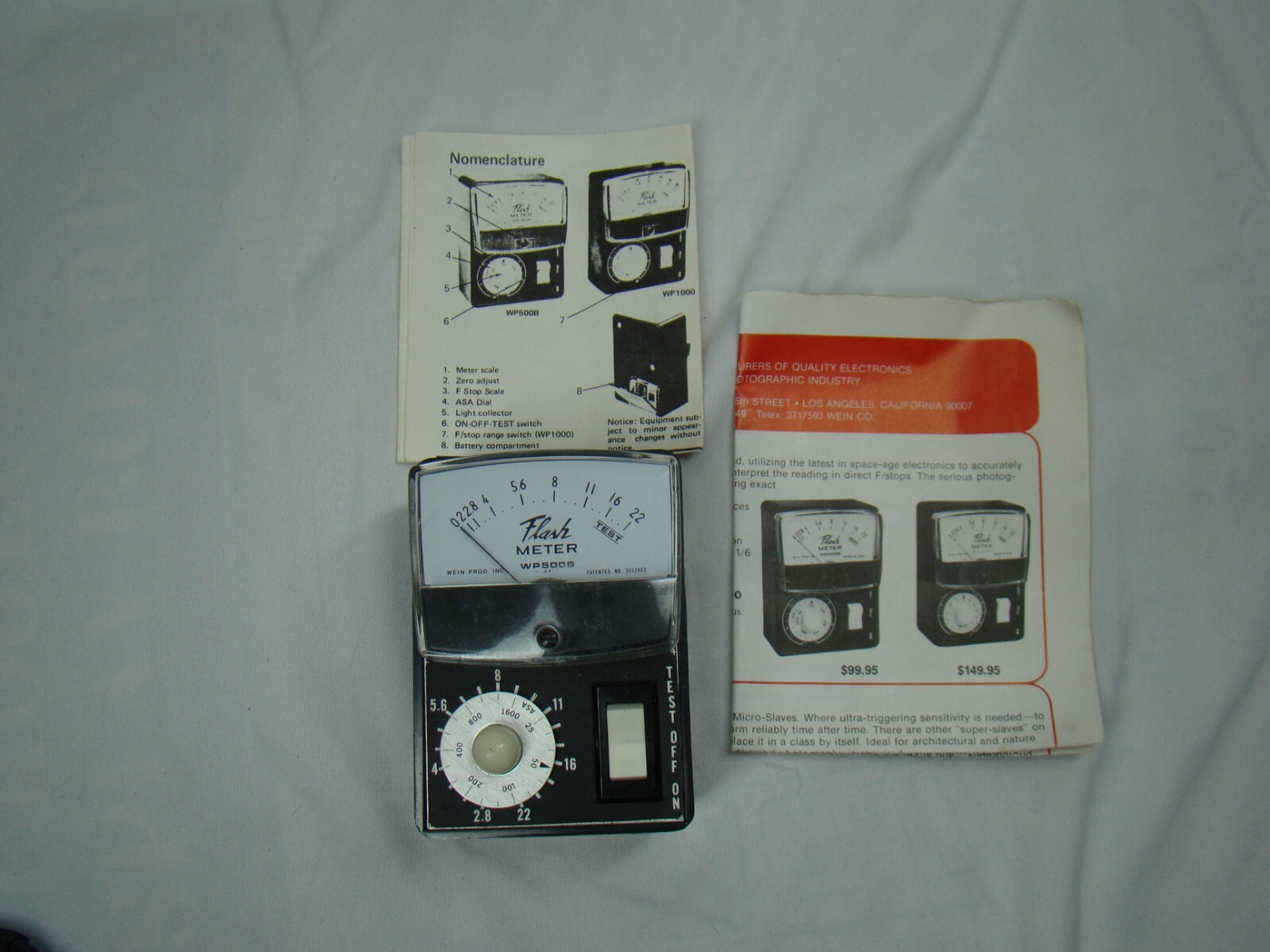 Wein Products Inc WP/500 Flash Meter with Storage Case and original paperwork