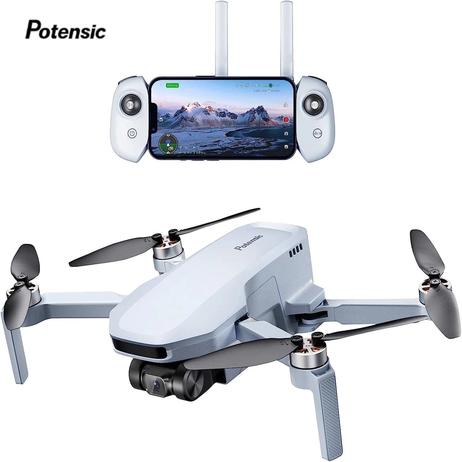 Potensic ATOM SE Drone Under 249g GPS 4KM Waypoints Gimbal Auto Return Follow Me