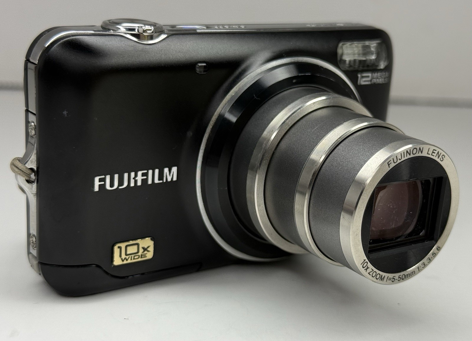 Fujifilm FinePix JZ300 12MP Digital Camera Black 10x Zoom Works W/ Screen Issue!