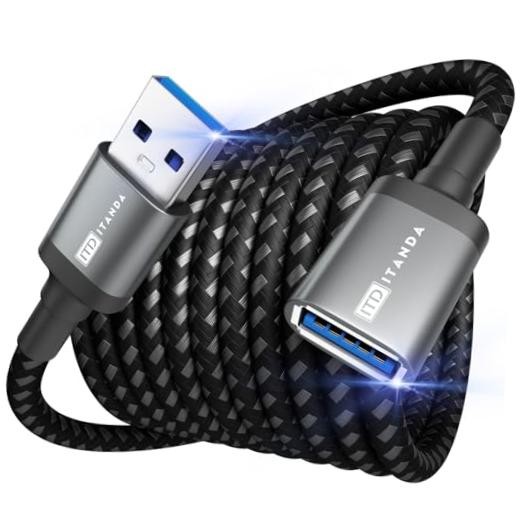 10FT USB Extension Cable USB 3.0 Extension Cord Type A Male to Female5Gbps