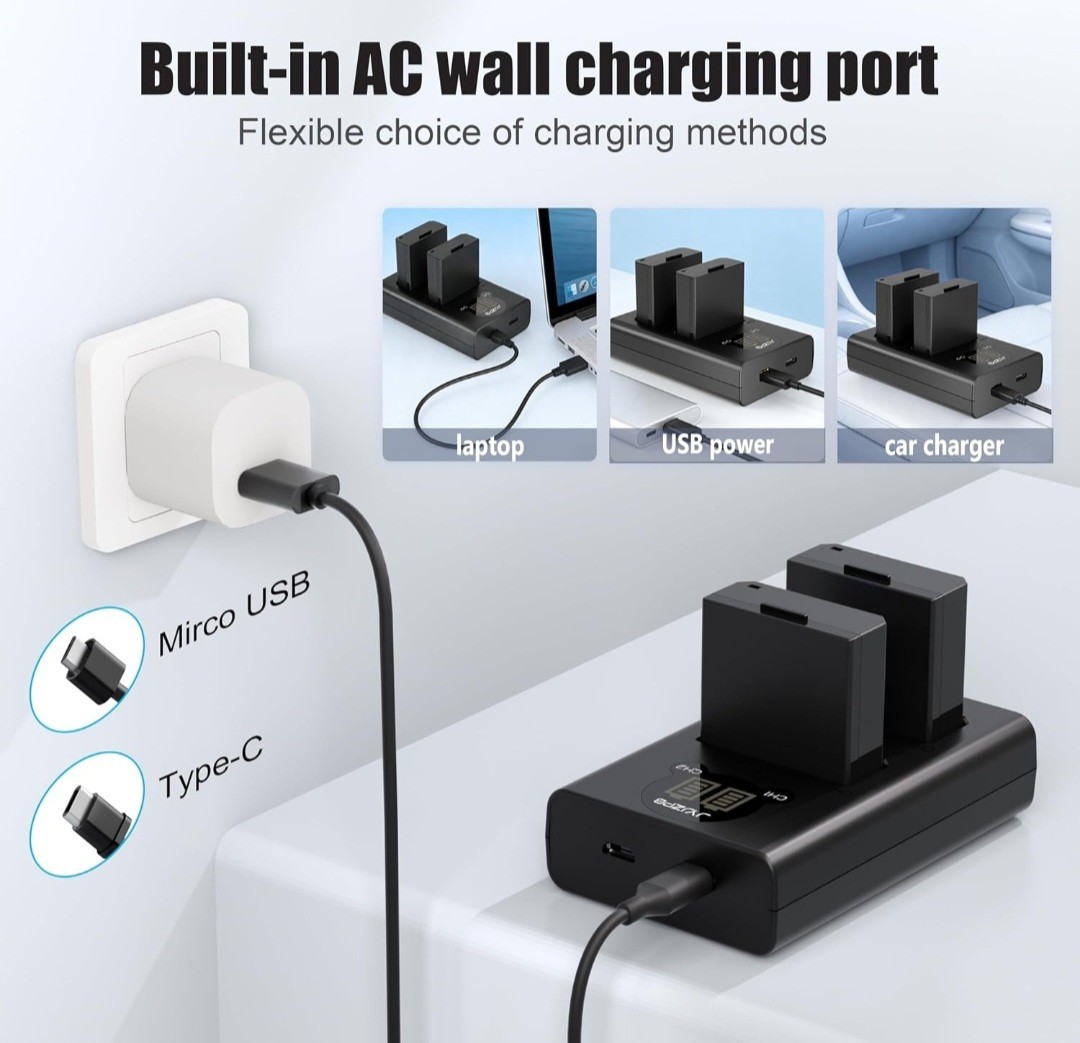 4-Pack 1600mAh LP-E10 Battery & Rapid Dual Charger for Canon EOS Rebel T7 1100D