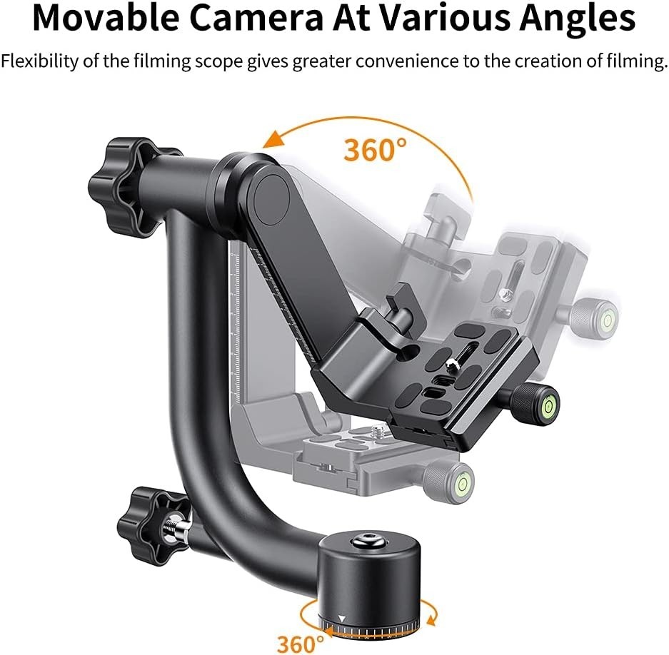 Quick Release Plate Panoramic Tripod Head – Bubble Level