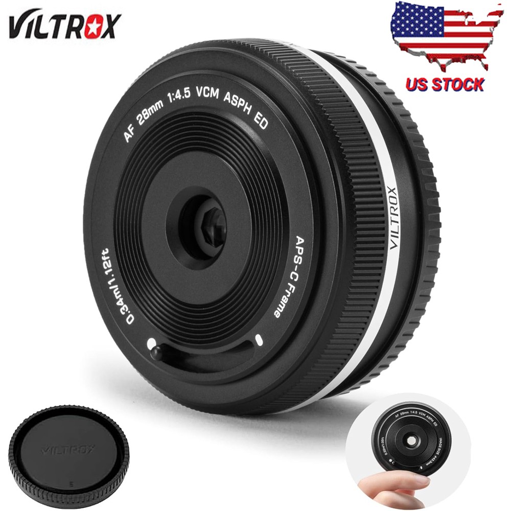 VILTROX 28mm F4.5 XF Pancake Auto Focus Wide Angle Prime Lens for Fuji X-Mount