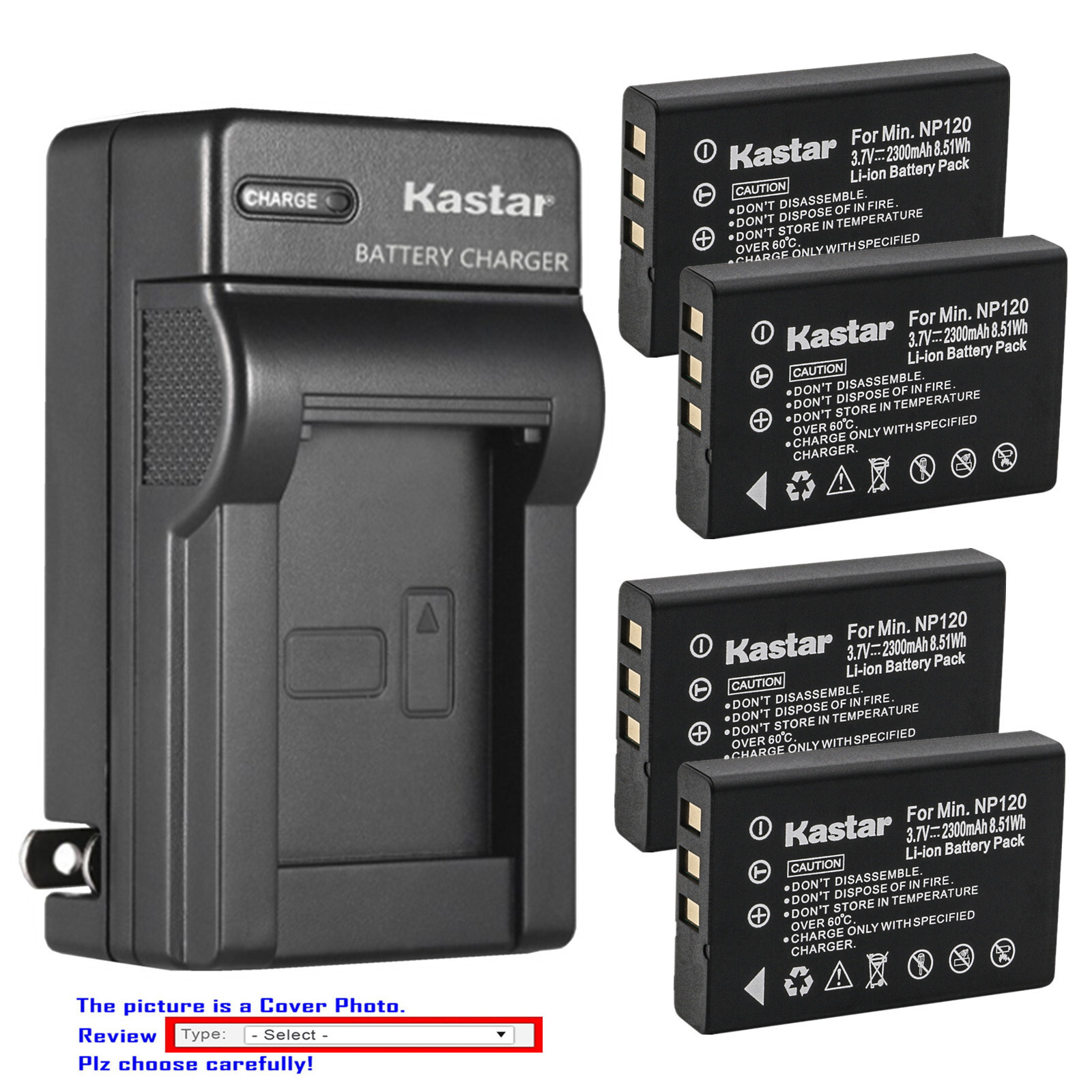 Kastar Battery Wall Charger for NP-120 & Fujifilm FinePix F11 Zoom FinePix F10