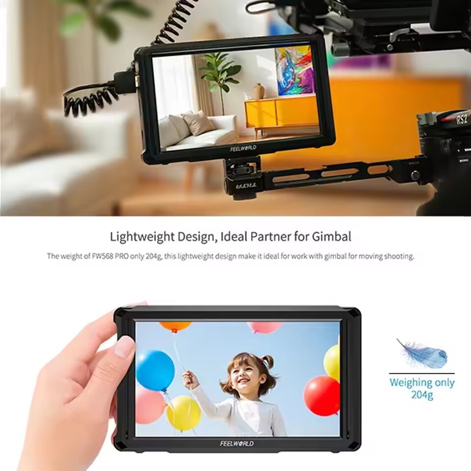 Feelworld FW568 PRO 6 inch Camera DSLR Video Monitor 4K HDMI Full HD 1920×1080