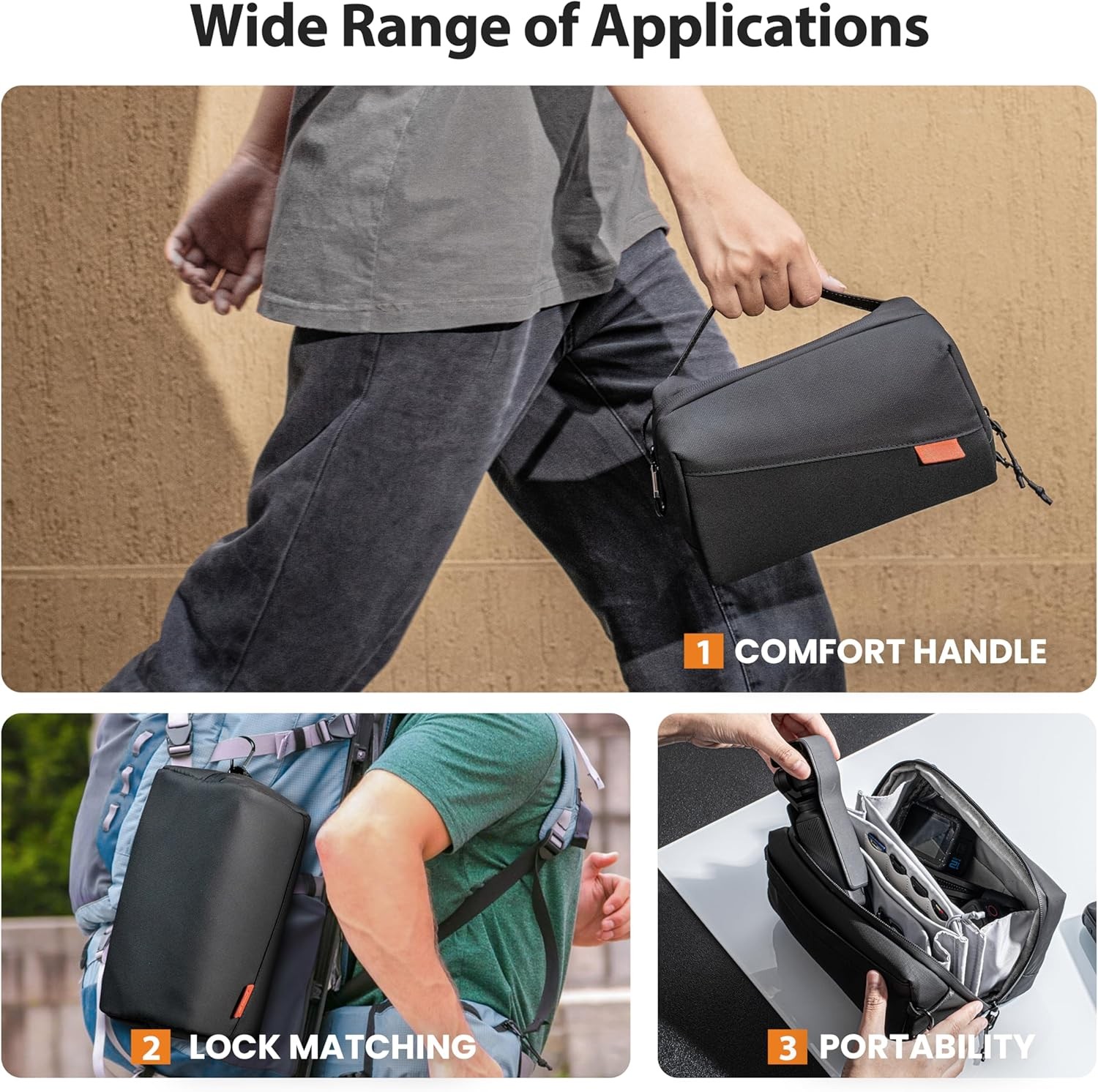 Travel Storage Carrying Bag for DJI Osmo Pocket 3, Insta360 Zhiyun Mobile 7P/SE