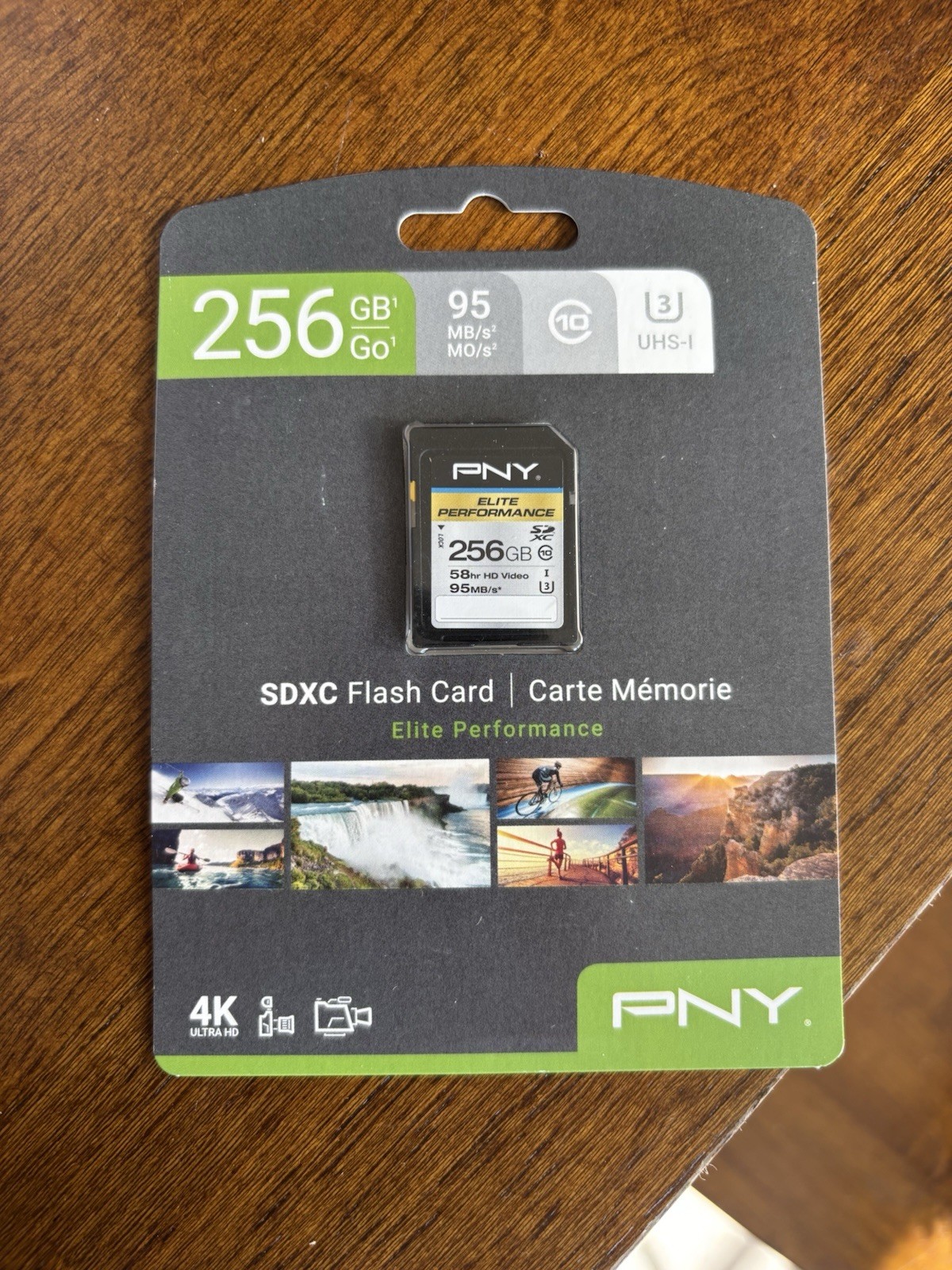 NEW PNY Elite Performance 256GB Class 10 UHS-I U3 SDXC Flash Memory Card 95MB/s