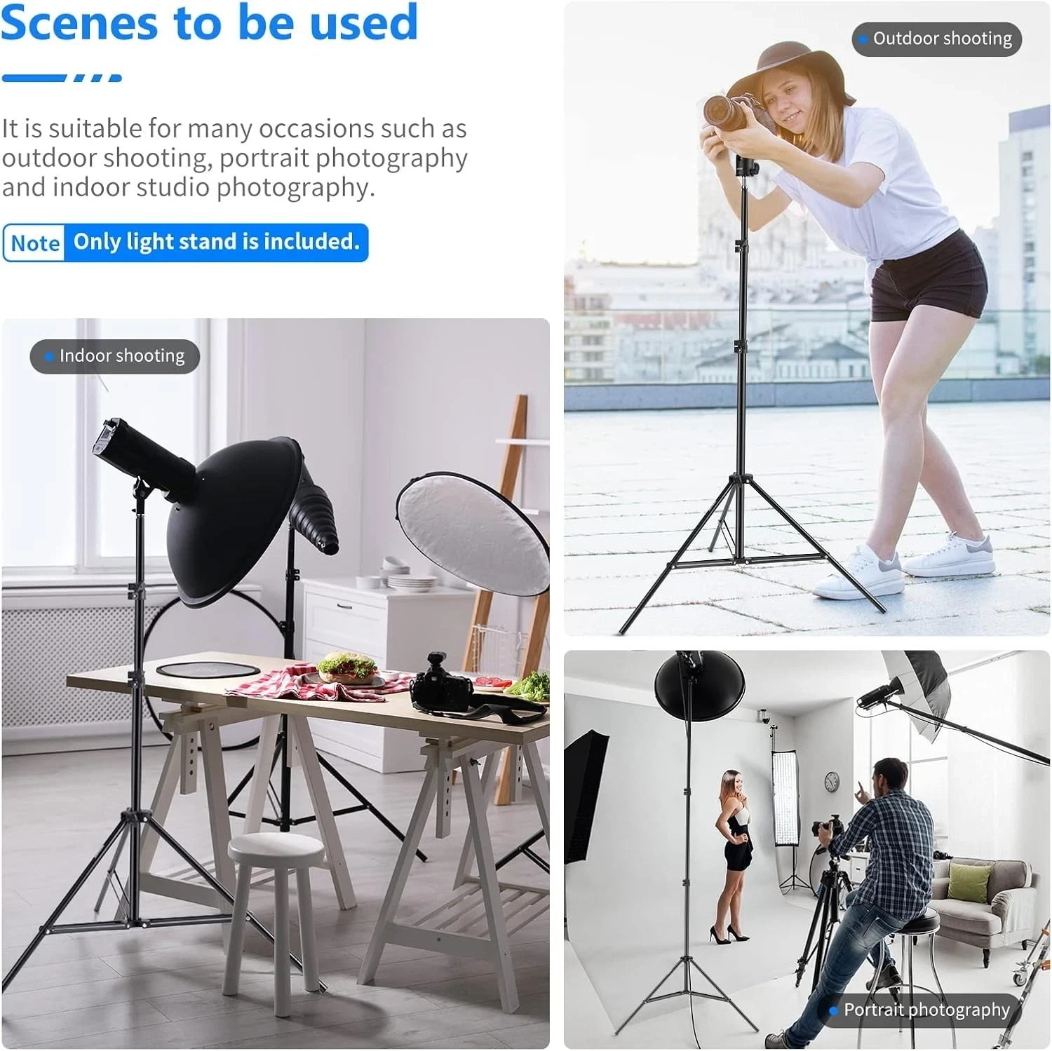 Neewer 75″ (6ft/190cm) Adjustable Photography Light Stand- Brand New in Box