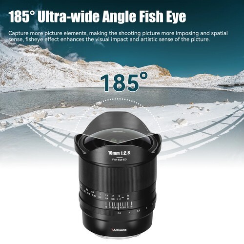 7artisans 10mm f/2.8 II Fisheye Lens for Sony E Mount Ultra-Wide 185° Full Frame