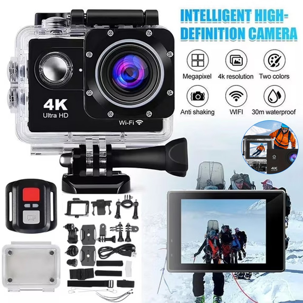 4K Action Camera Sport Video Waterproof Wifi 1080P HD Cam 170° Remote For Go Pro