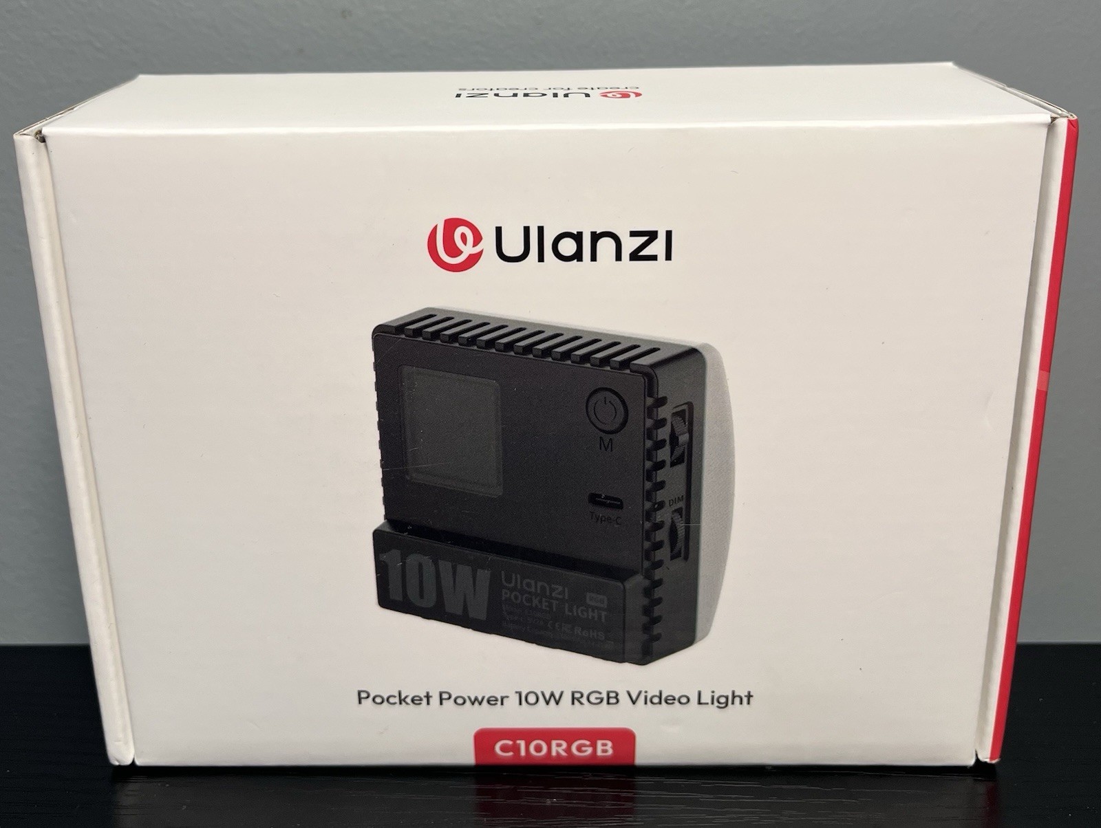 Ulanzi C10RGB Pocket RGB Video Light 10W LED Fill Light 1800K-9000K 3300mAh