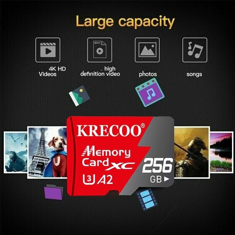 High Speed Memory for Micro SD Card 128GB 256GB TF Card Ultra Class 10 Lot