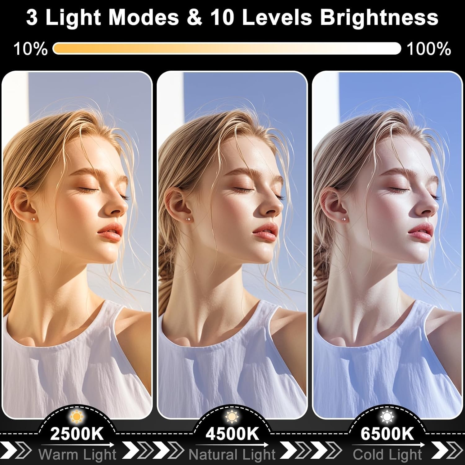 Compact LED Video Light with Adjustable Brightness for TikTok and Live Streaming