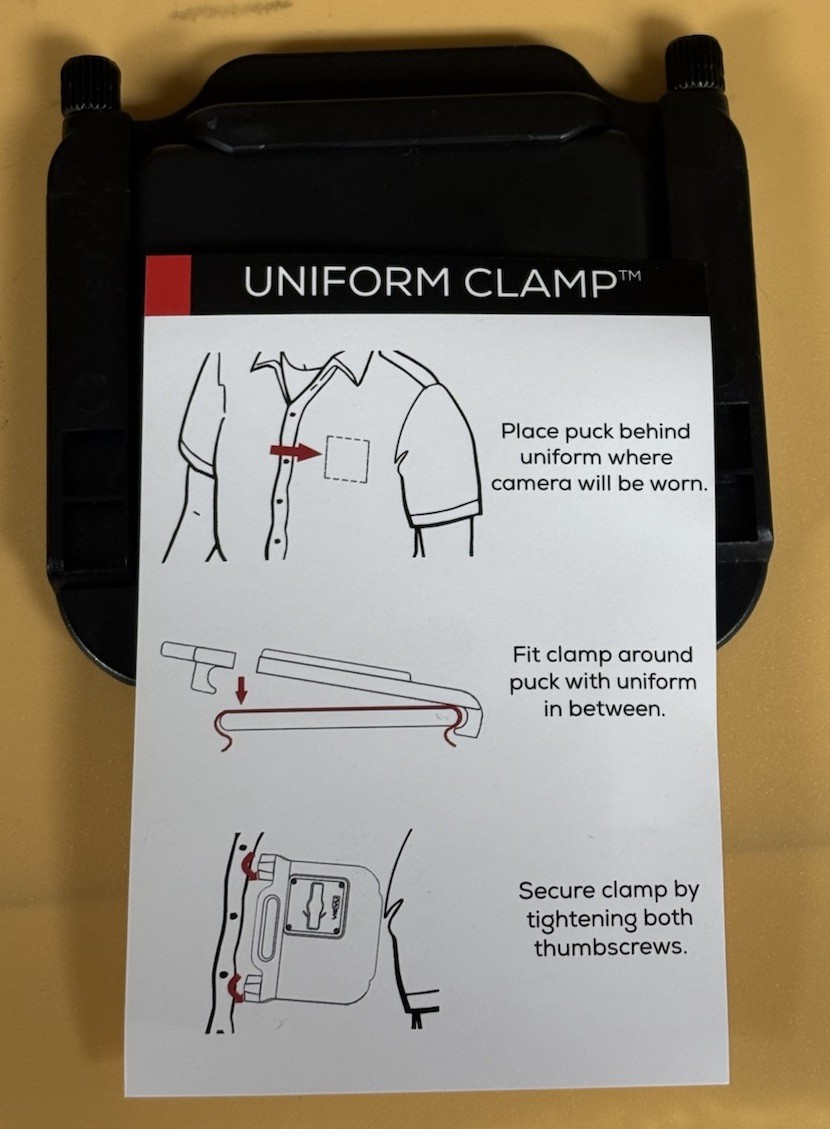 VIEVU CAMERA Cliplock Clamp Police/Security Bodycam Uniform Tactical Black Clip
