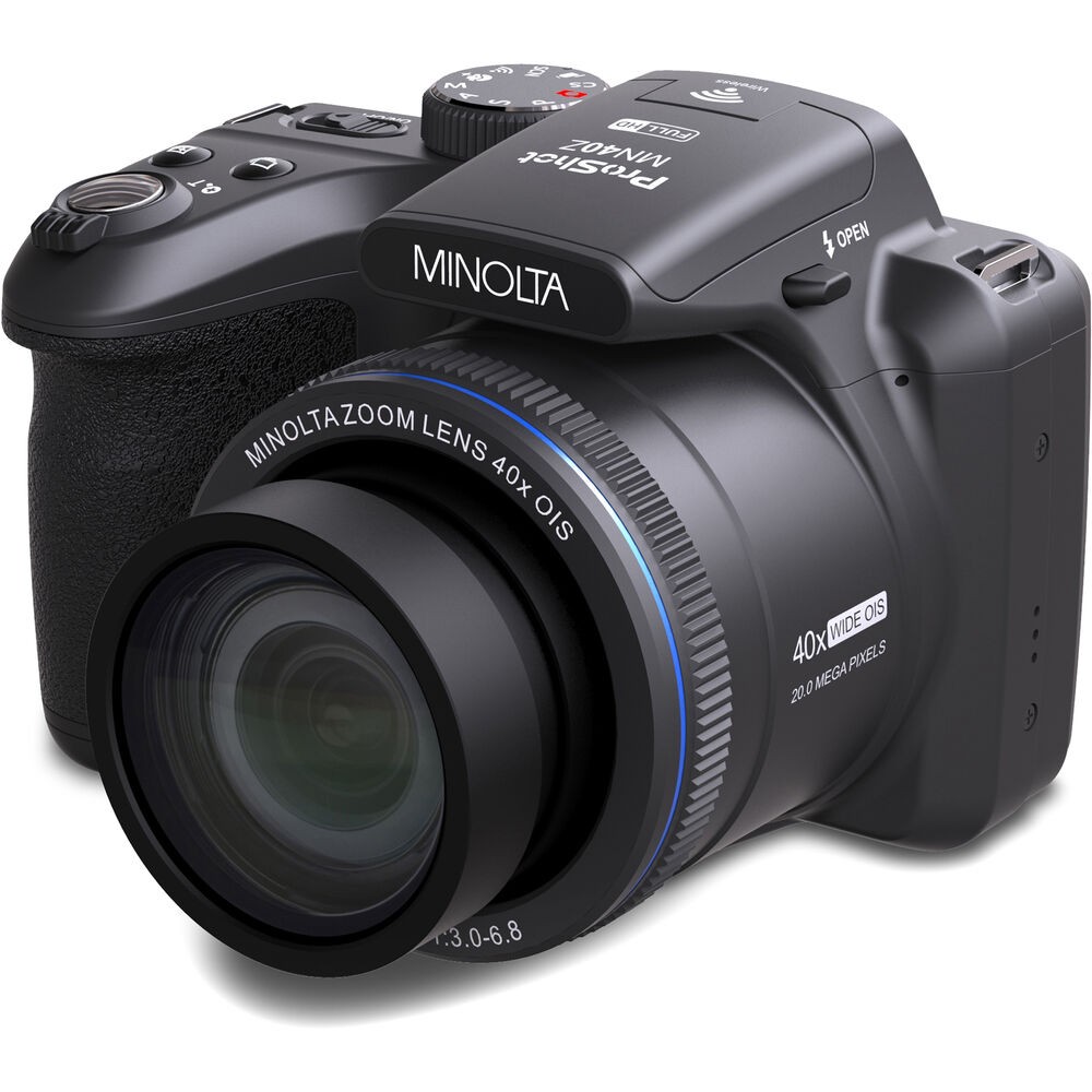 Minolta MN40Z Digital Camera, Black, 40x Optical Zoom