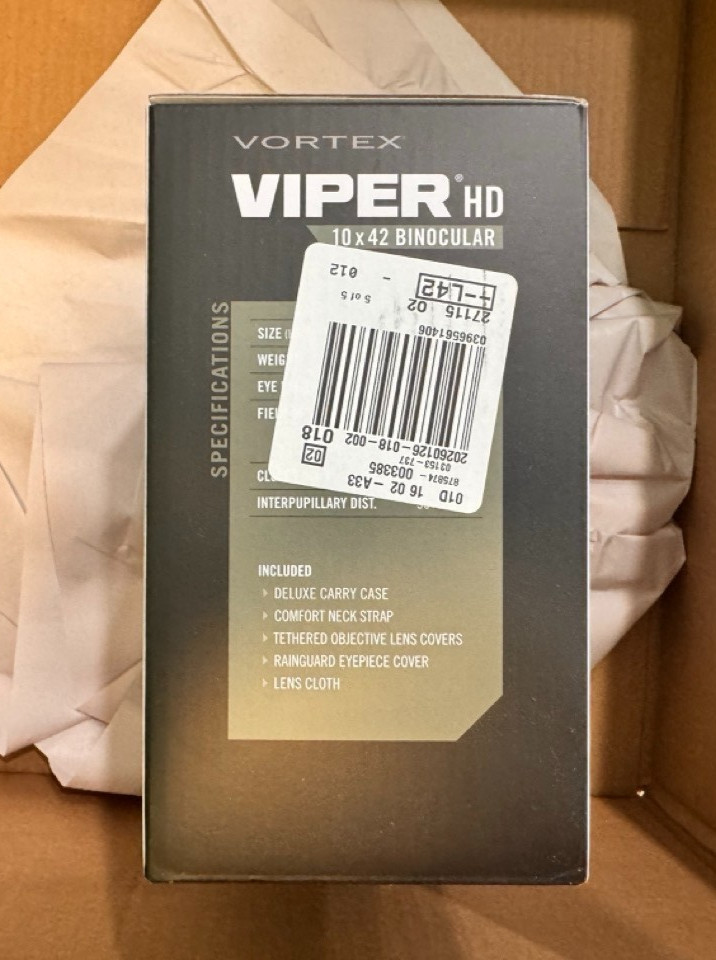 Vortex Optics Viper HD Roof Prism Binoculars 10×42 Model VPR-4210-HD