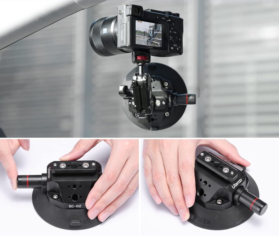 Heavy Duty Camera Suction Cup Mount w/ Magic Arm for Car Filming DSLR GoPro DJI
