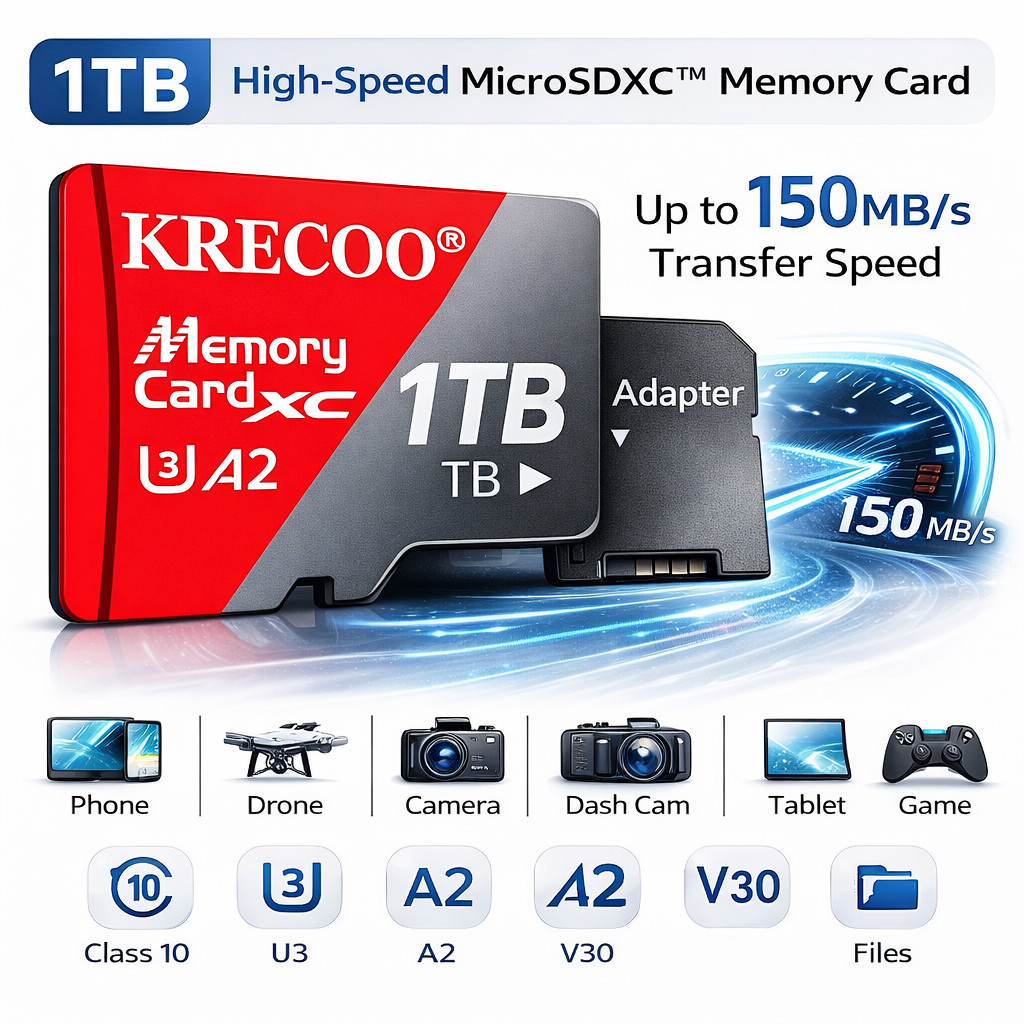 1TB 256GB 128GB 64GB Exterme Memory Card Micro SD UHS-I U3 A2 with Adapter