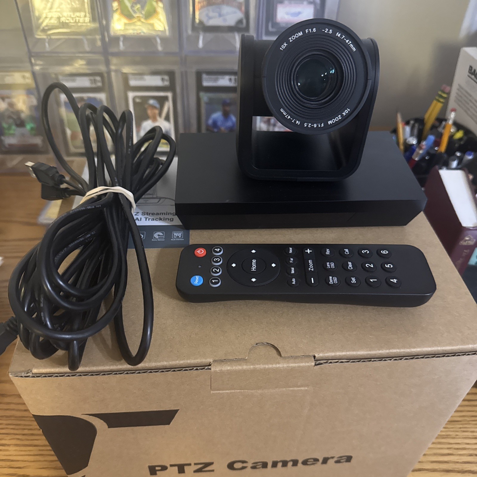 Workstream PTZ Camera, 1080P, 10x Zoom, Pan, Tilt, Extended USB cable & Remote