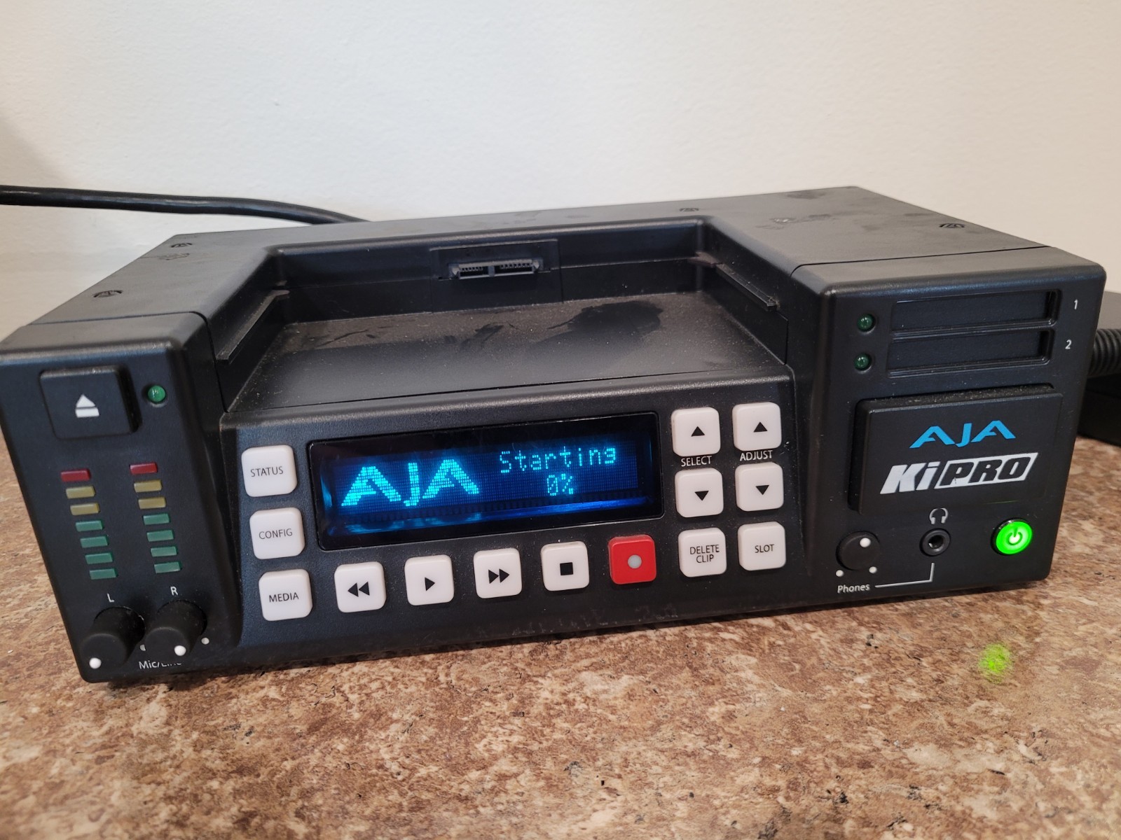 AJA KI-PRO-R0 HD/SD Portable Video Recorder Base Unit w/ Power adapter