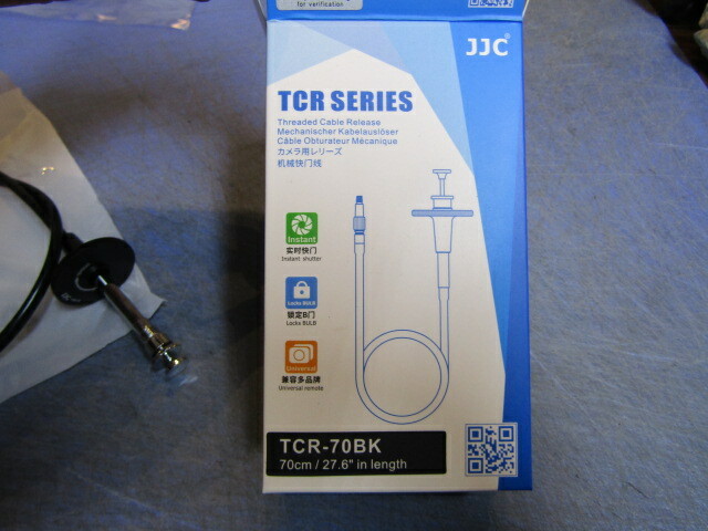 1 JJC TCR-70BK Mechanical Threaded Shutter Release Cable for Universal Camera