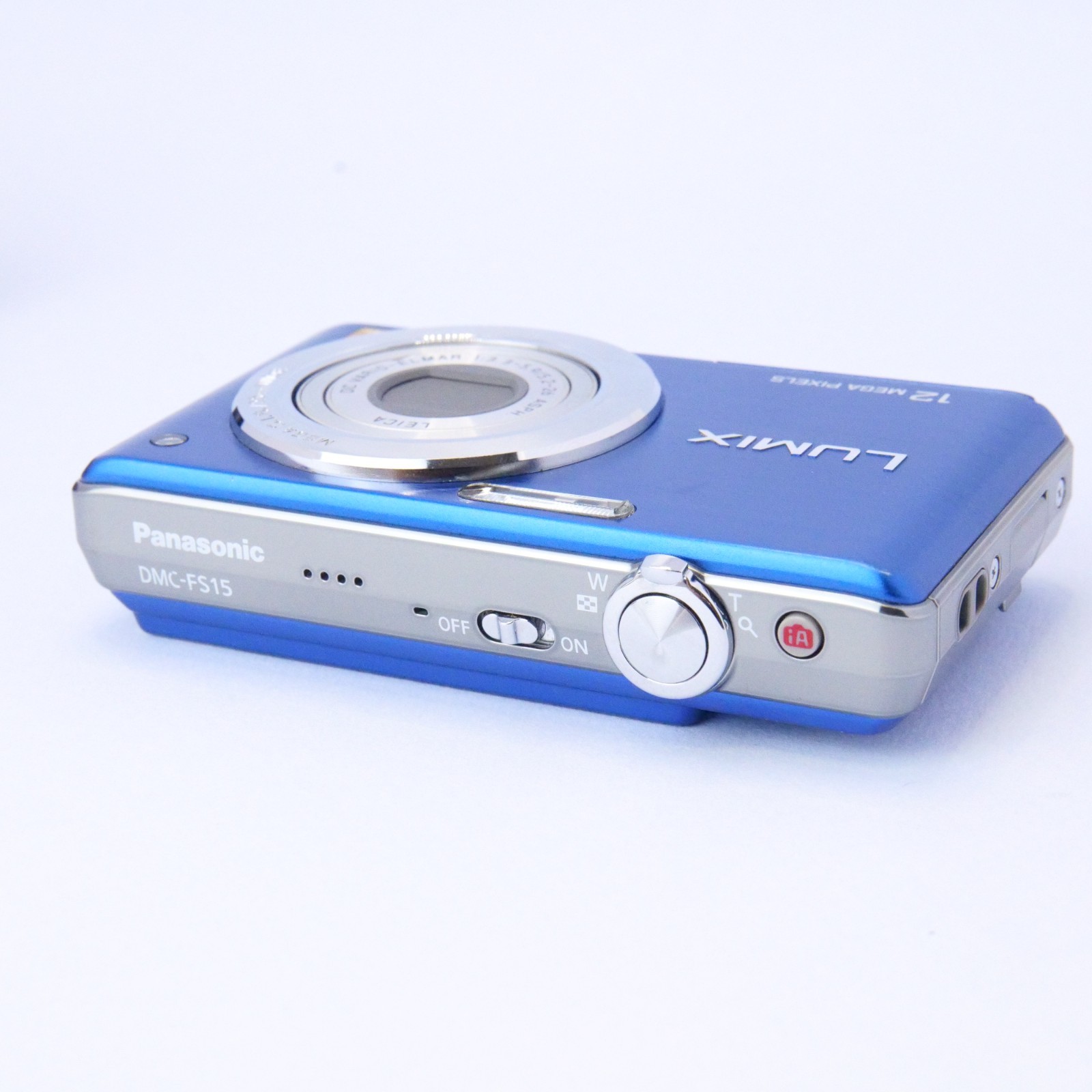 Panasonic LUMIX DMC-FS15 12.1MP Digital Camera Blue Tested No Charger READ
