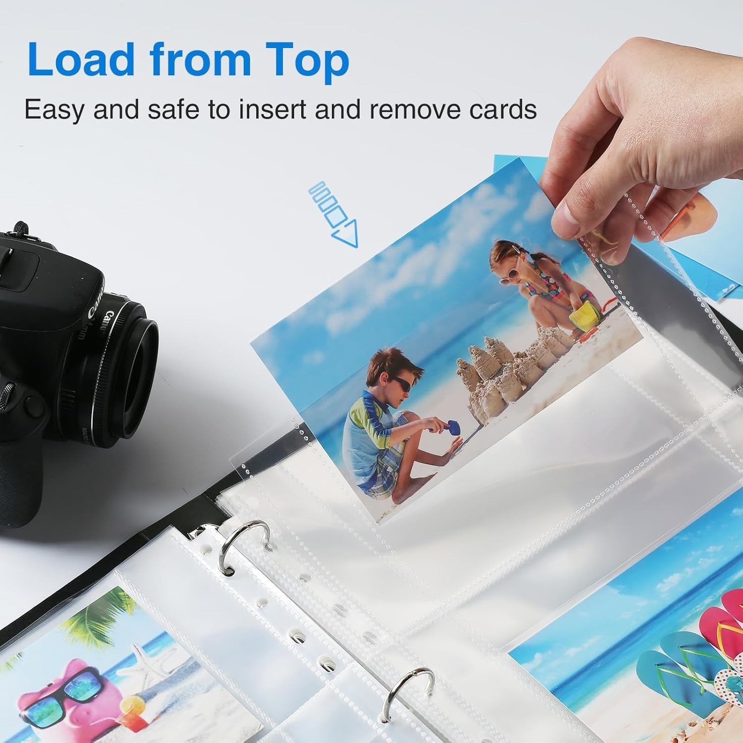 30 Pack Archival 4×6 Photo Sleeves for 3 Ring Binders – Top Loading Design