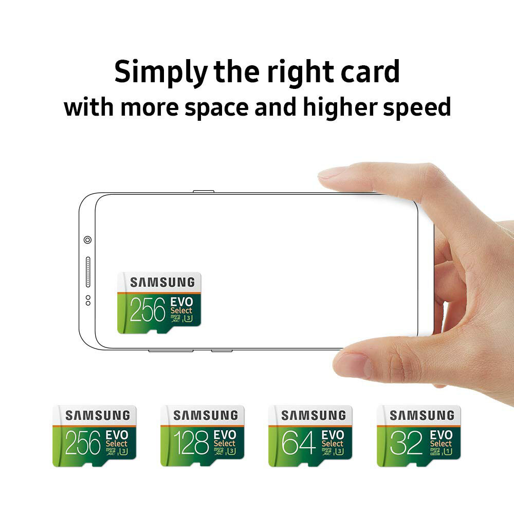 Samsung 256GB Micro EVO select S10 SD card for Galaxy S10 plus S10e S9 S8 note 9